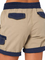 Full Size Drawstring Cargo Shorts Plus (64)