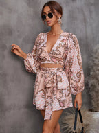 Cutout Front Printed Long Sleeve Romper (17)