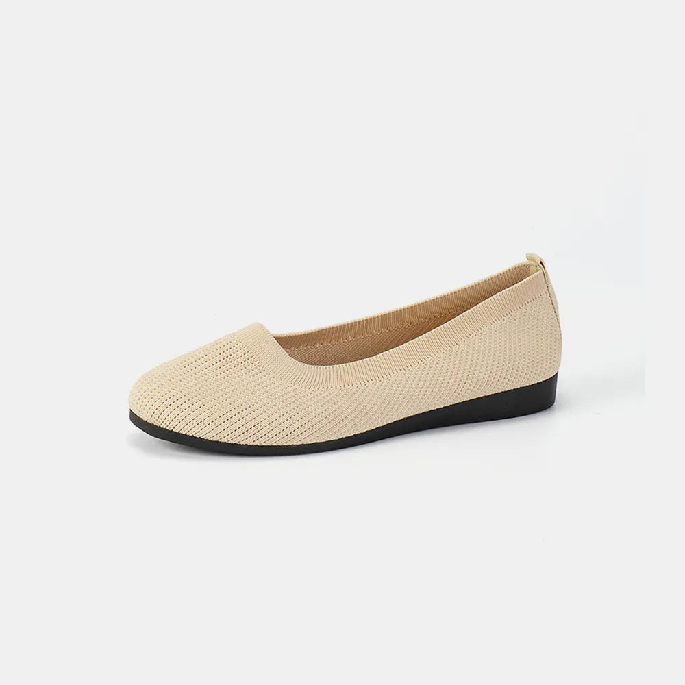Round Toe Knit Ballet Flats (13)