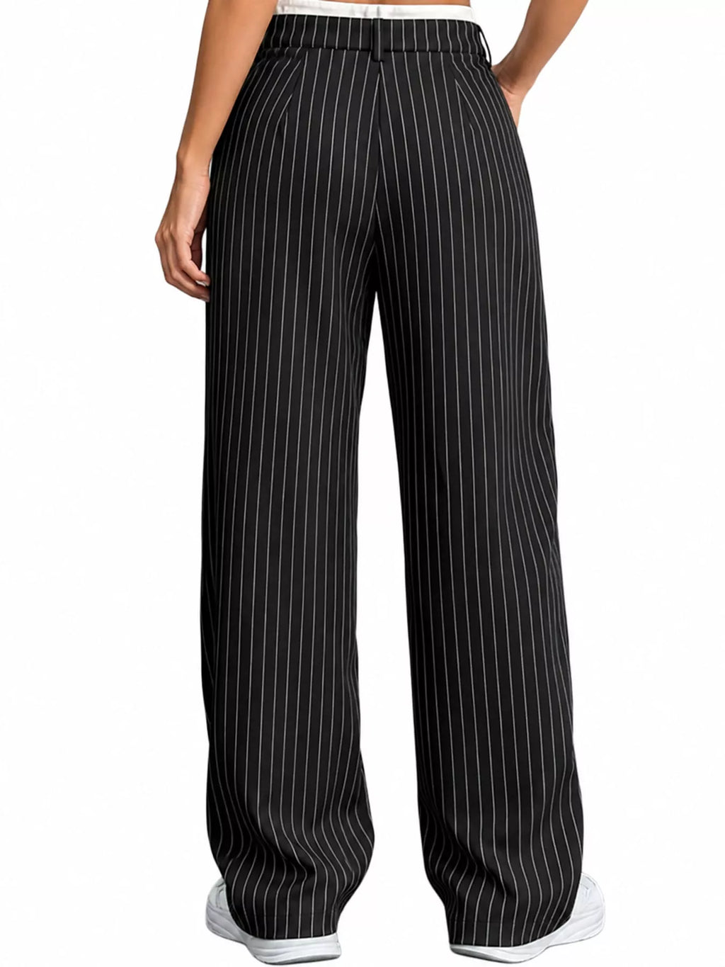 Striped Wide-leg Pants (9)