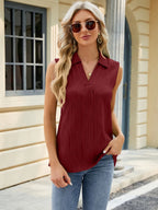 Textured Johnny Collar Tank (18)
