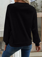 V-neck Dropped Shoulder Blouse (9)
