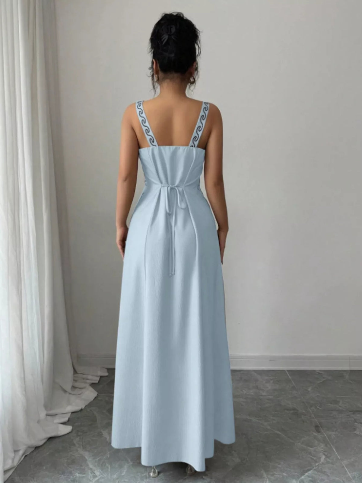 Floral Sleeveless Maxi Dress Side Slit (8)