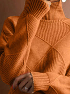 Argyle Pattern Turtleneck Sweater (12)
