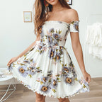 Ruffled Short Sleeve Halter Dress photo 2