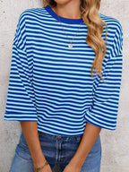 Striped Back Bow Tie T-shirt (28)