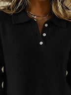 Full Size Button Detail Drop Shoulder Sweater Plus (11)