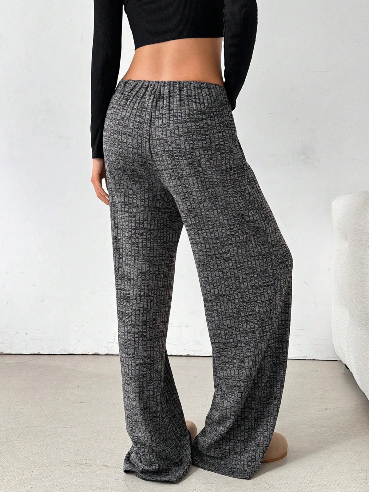 Striped Wide Leg Drawstring Pants (31)