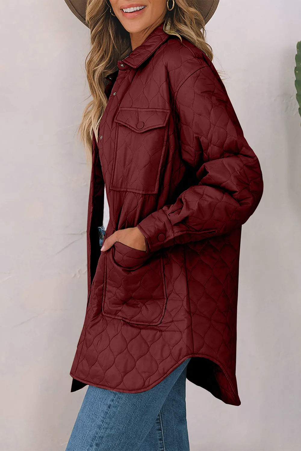 Snap Down Collared Winter Coat (20)