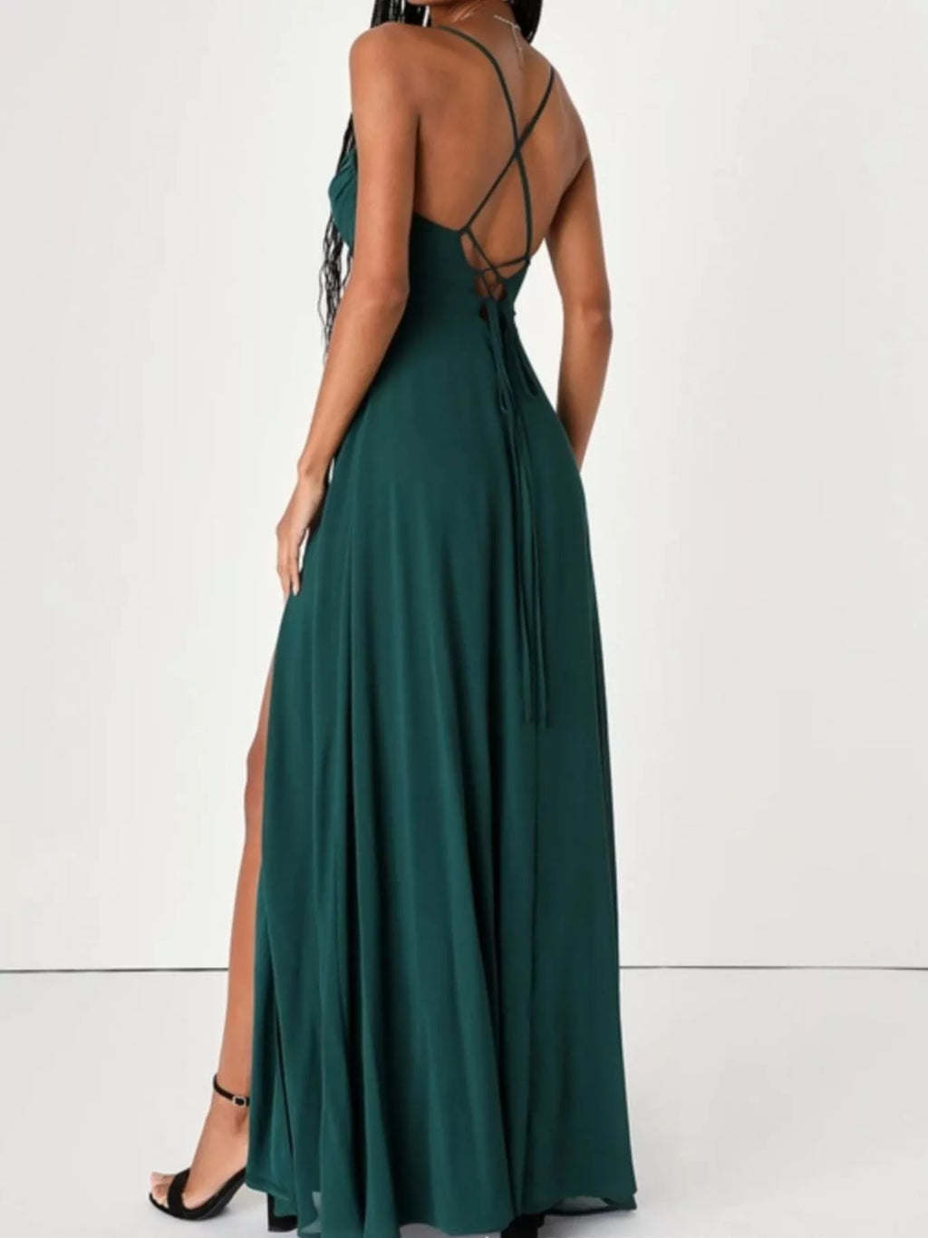 Crisscross Back Slit Maxi Dress (9)