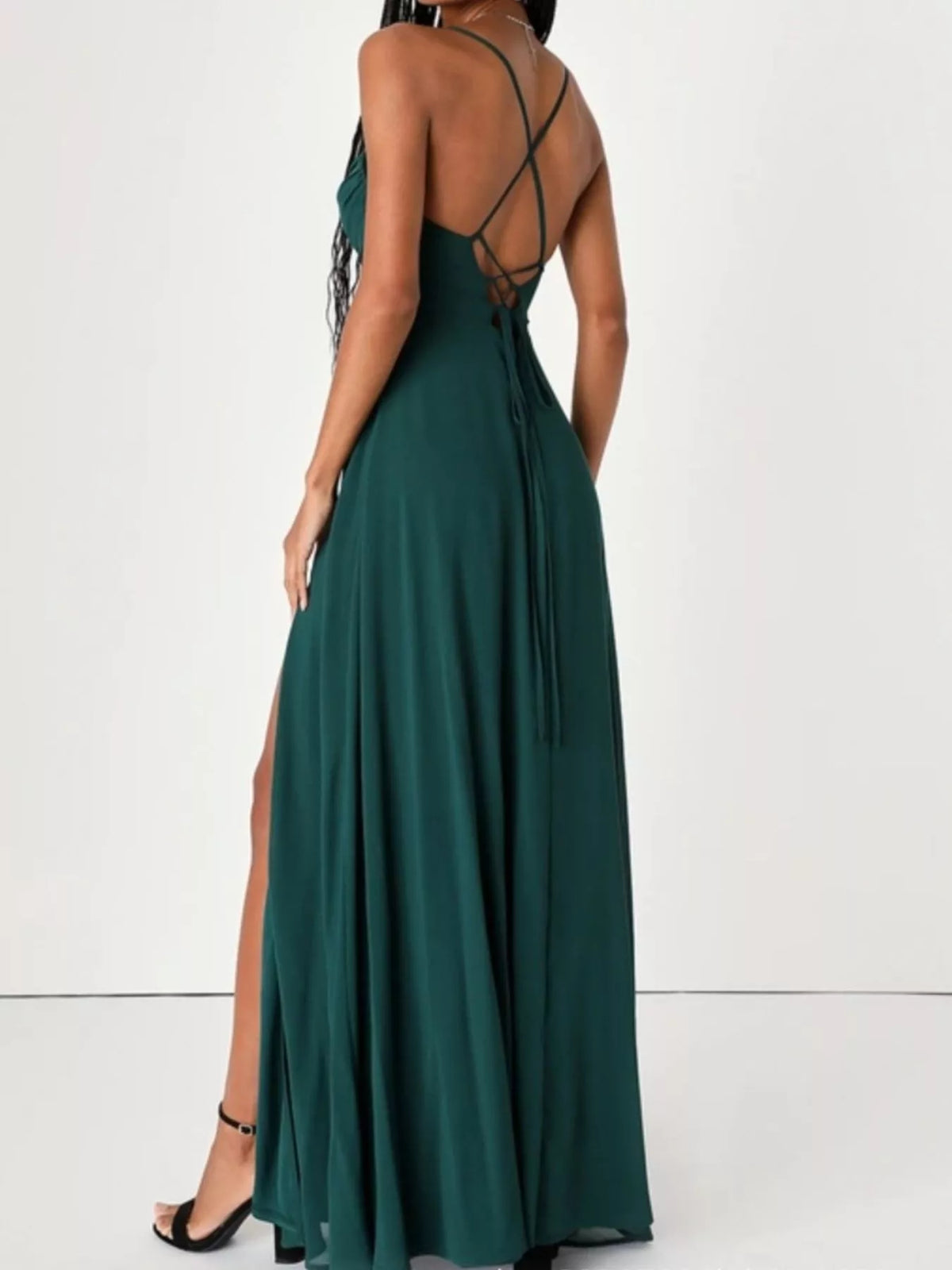 Crisscross Back Slit Maxi Dress (9)