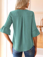 Ruffled Flounce Sleeve Blouse (18)