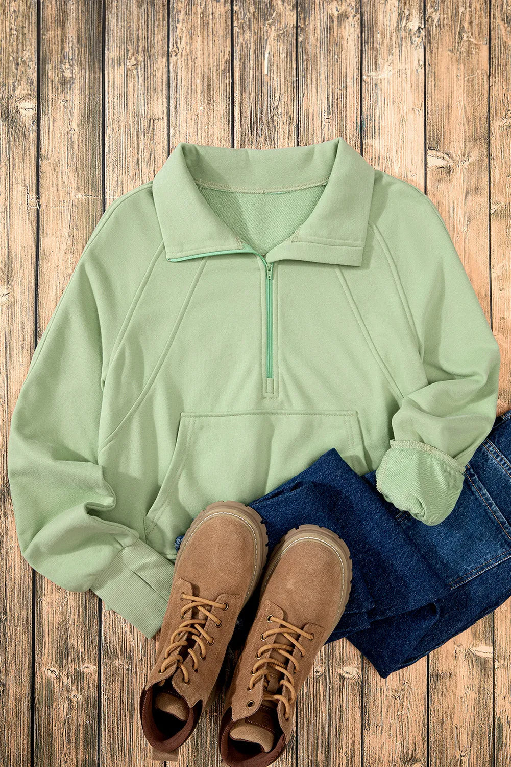 Half Zip Long Sleeve Sweatshirt (19)