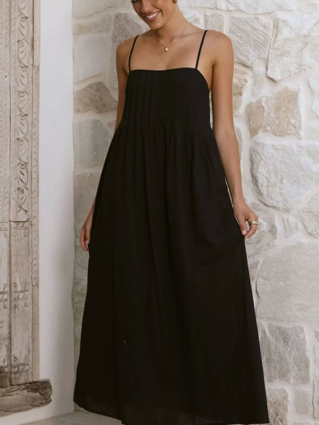 Pleated Bodice Midi Cami Dress (12)