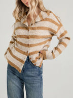 Striped Fuzzy Knit Cardigan (3)