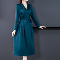 Heavy Silk Long-sleeved Dress Spring variant CJLY118447501AZ|CJLY118447502BY|CJLY118447503CX|CJLY118447504DW|CJLY118447505EV|CJLY118447506FU