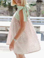 Floral Print Tie Shoulder Summer Dress (17)