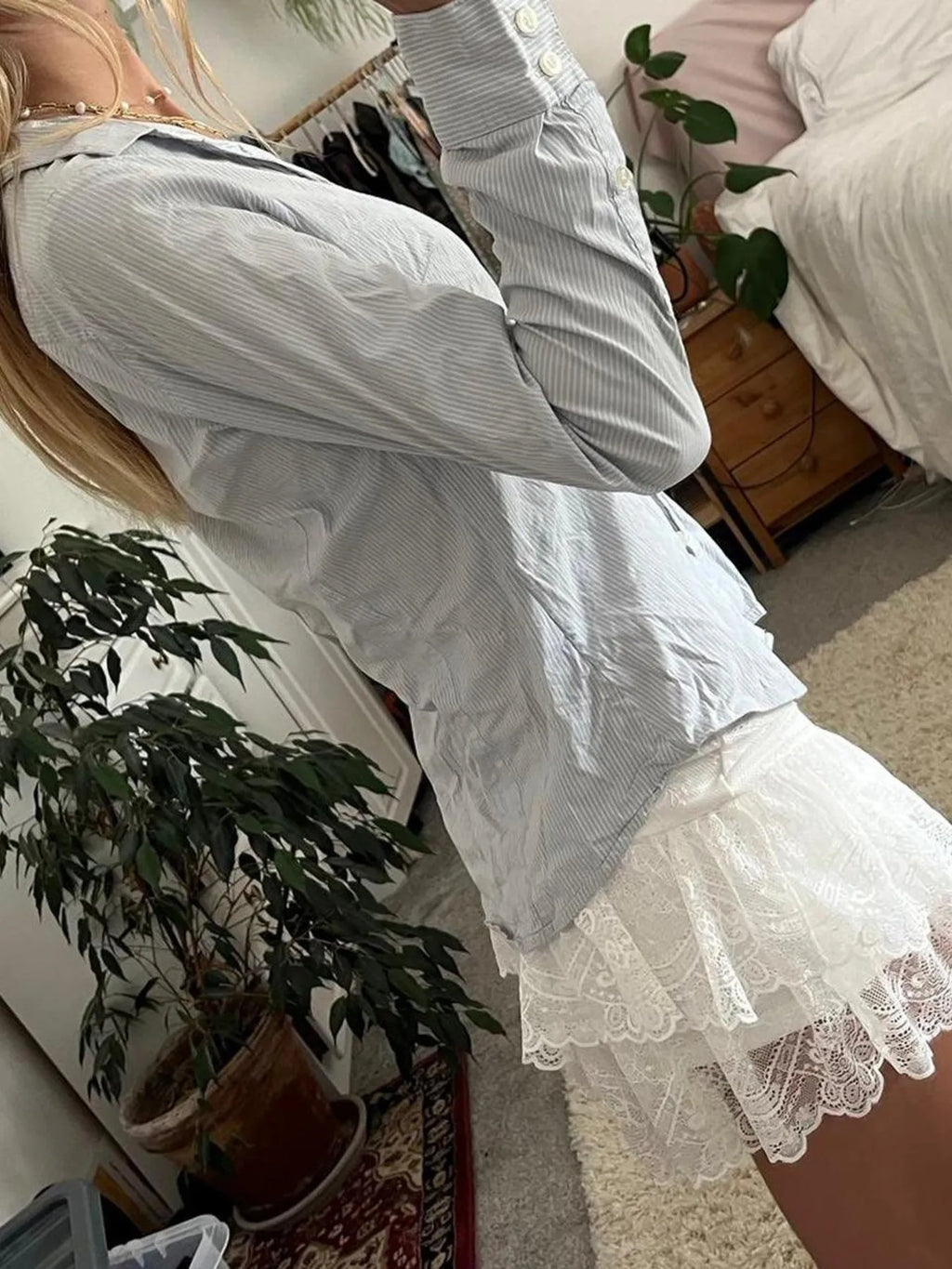 Printed Button-down Long Sleeve Shirt (10)