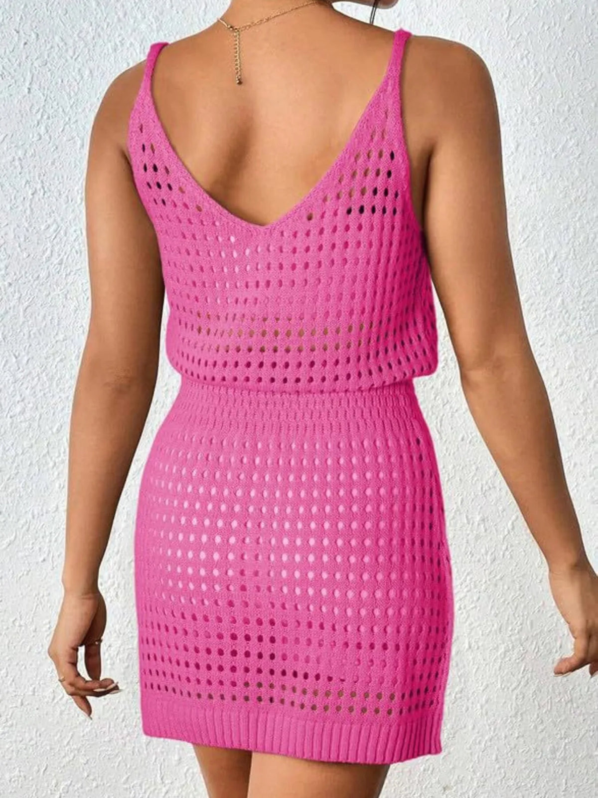 Crochet Sleeveless Knit Cover Up Dress (18)