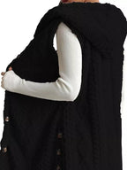 Button-down Sherpa Hooded Vest Coat (12)
