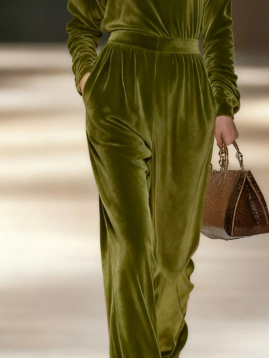 Velvet Long Sleeve Wide-leg Set (9)