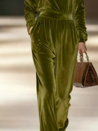 Velvet Long Sleeve Wide-leg Set (9)