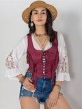 Fringe Lace-up Vest (6)