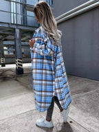 Plaid Button Up Longline Shacket (11)