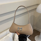 Texture Minimalist Underarm Elegant Bow Shoulder Bag photo 1