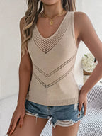 Eyelet V-neck Tank (12)