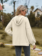 Cable-knit Dropped Shoulder Hoodie (20)