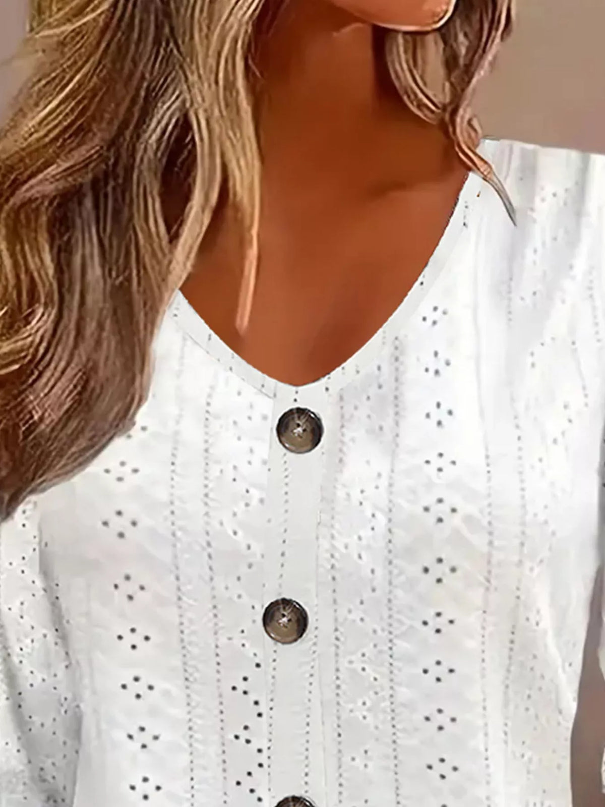 Eyelet Tie-sleeve Detail Top (2)