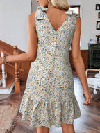 Floral Print Tie Strap Ruffle Hem Mini Dress (7)