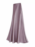 Full Size High-waisted Satin Midi Skirt Plus (5)