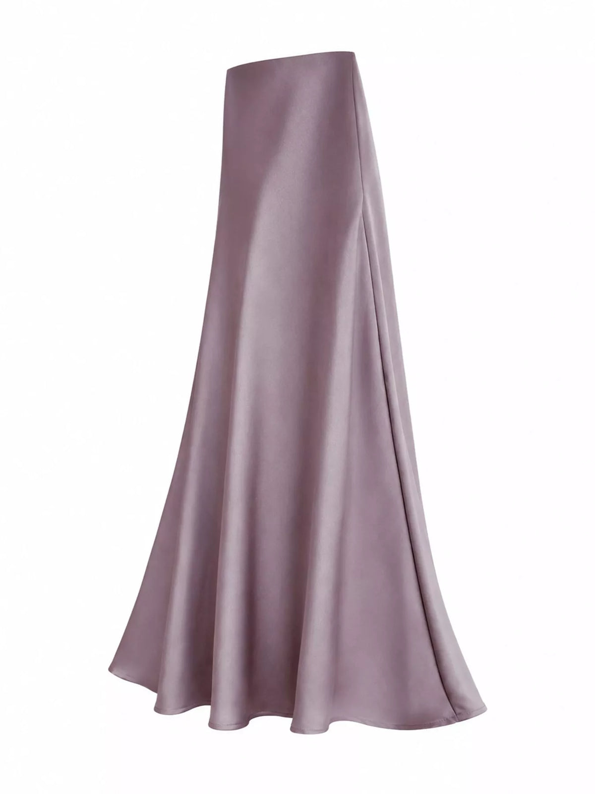 Full Size High-waisted Satin Midi Skirt Plus (5)