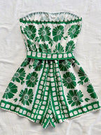 Strapless Tie Waist Romper (8)