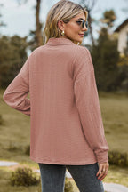 Half Button Dropped Shoulder Blouse (15)