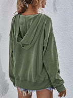 Dropped Shoulder Slit Hoodie (27)