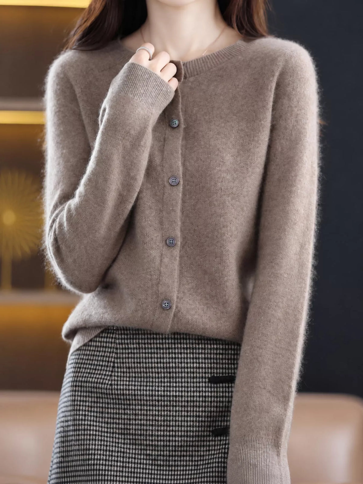 Button-down Long Sleeve Cardigan (2)