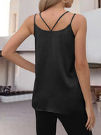 V-neck Double Spaghetti Straps Cami (2)