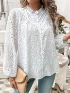 Frill Round Neck Long Sleeve Shirt (16)