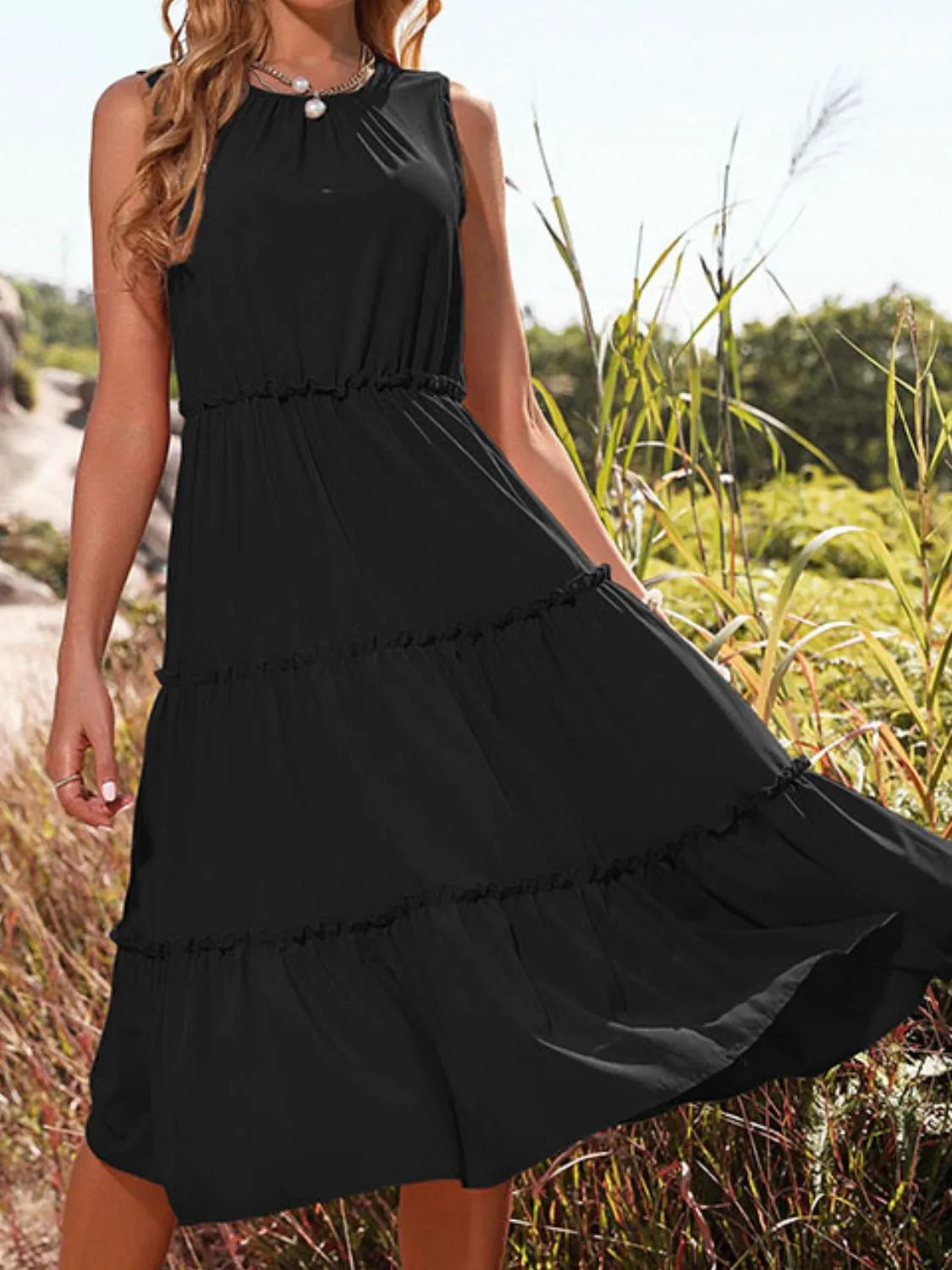 Frill Tiered Midi Dress (27)