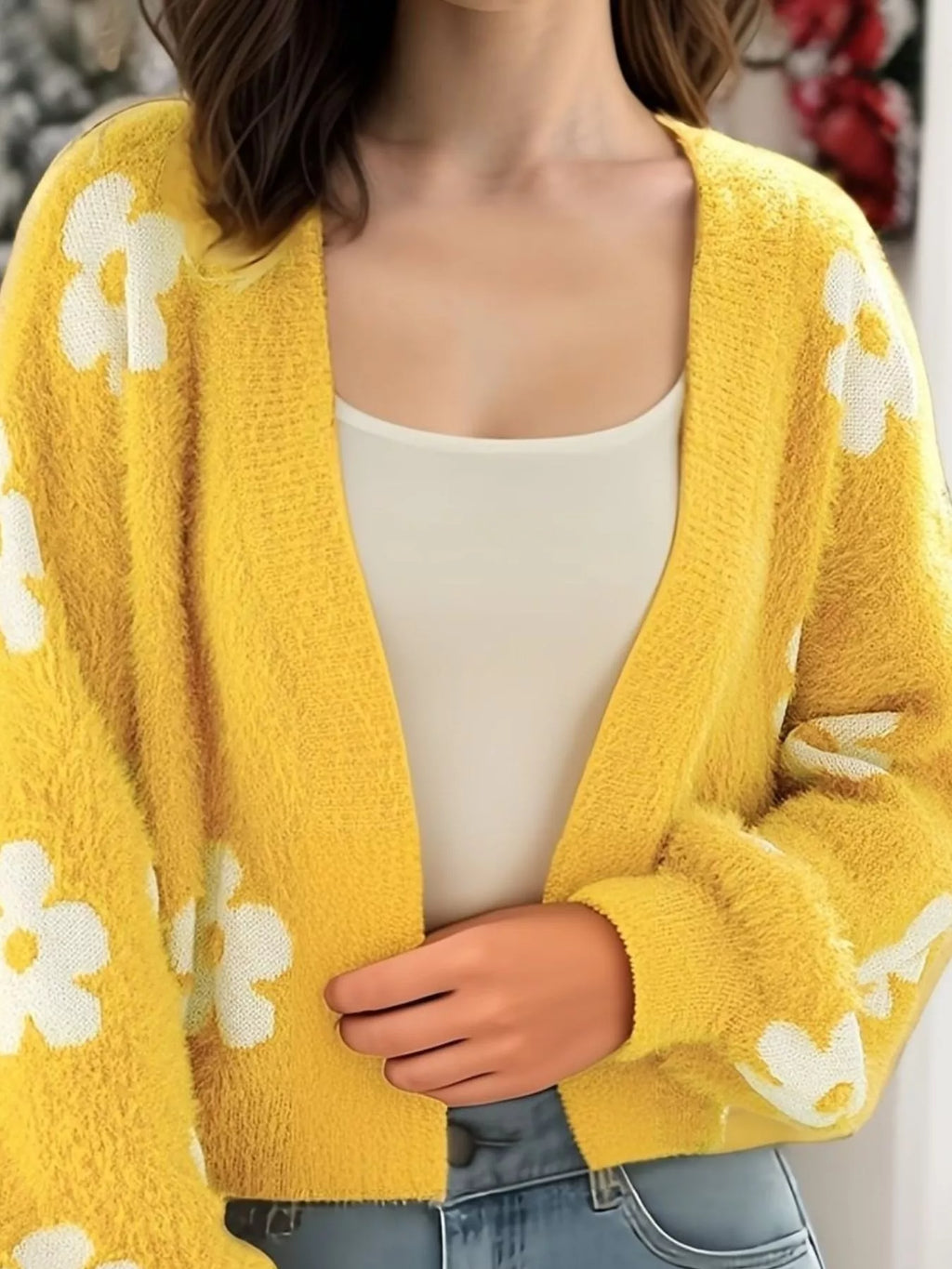 Floral Open Front Cardigan (3)