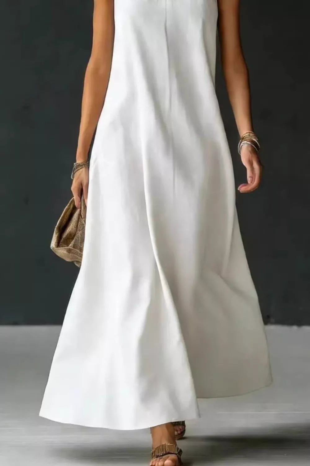 Halter Neck Sleeveless Maxi Dress (8)