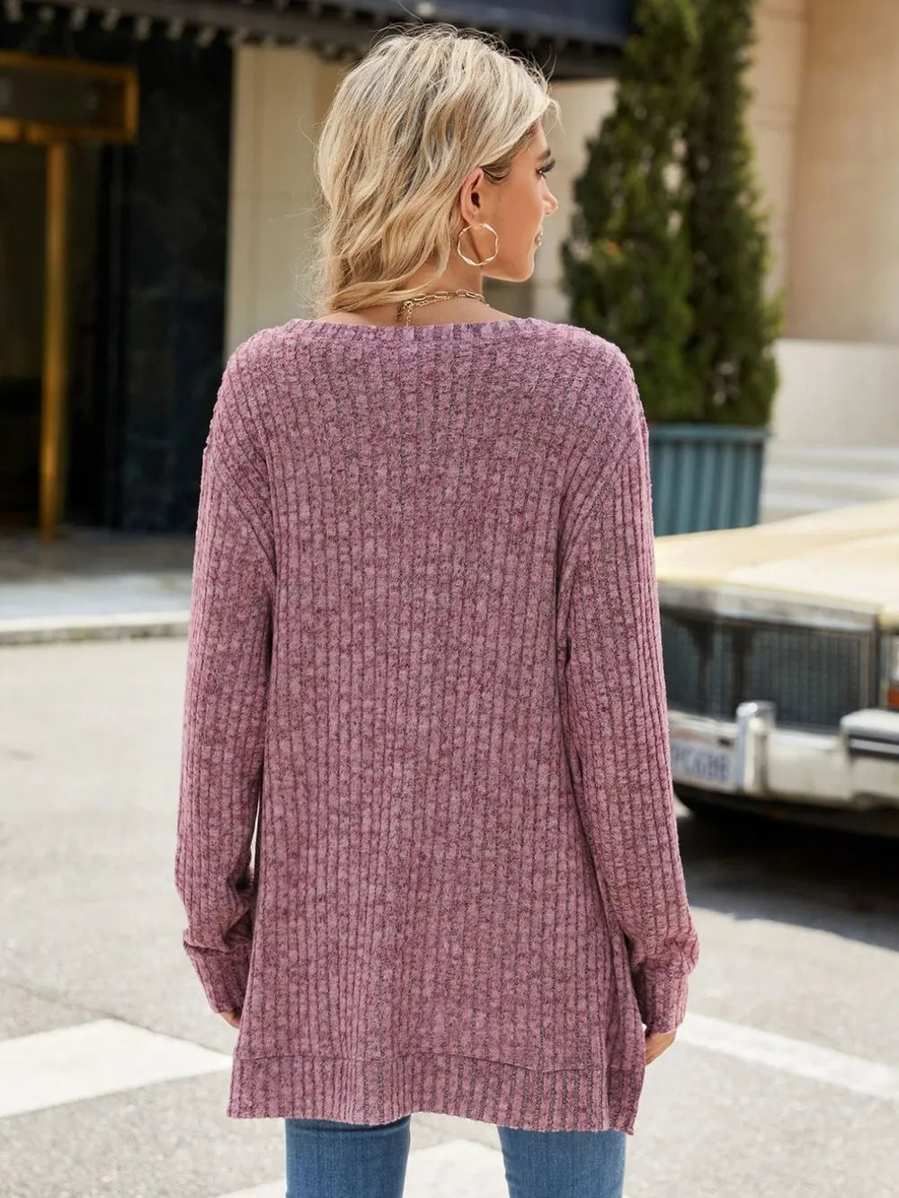 Round Neck Long Sleeve T-shirt (3)