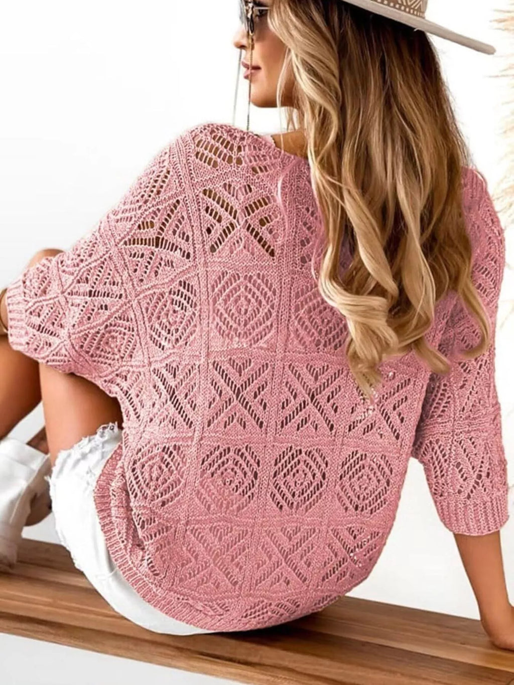Loose Fit Crochet Knit Cover-up (10)