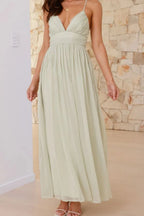 Ruched V-neck Cami Dress