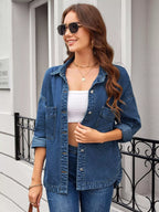 Vintage Wash Button-down Denim Jacket (15)