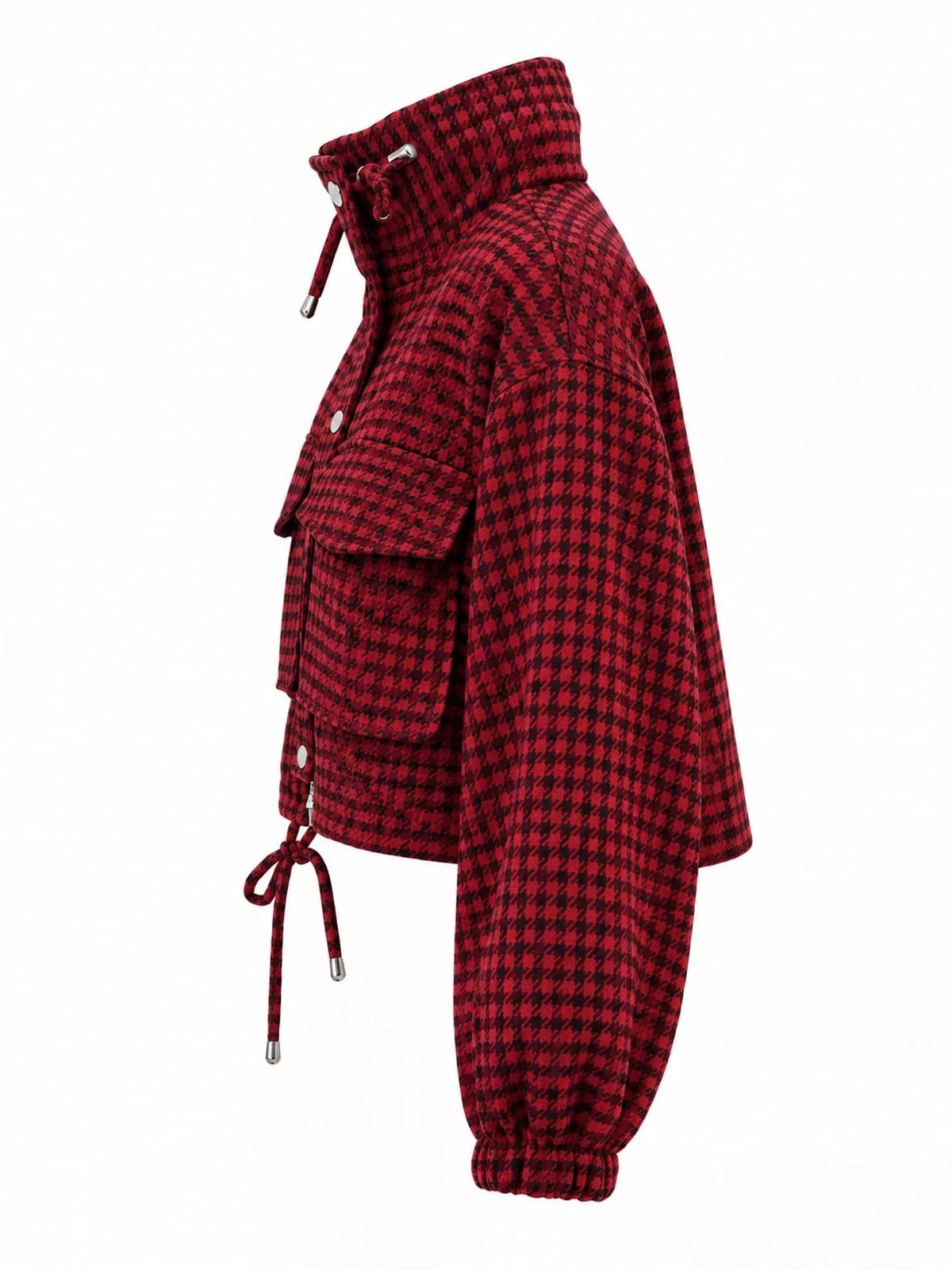 Plaid Cropped Zip-up Jacket (16)