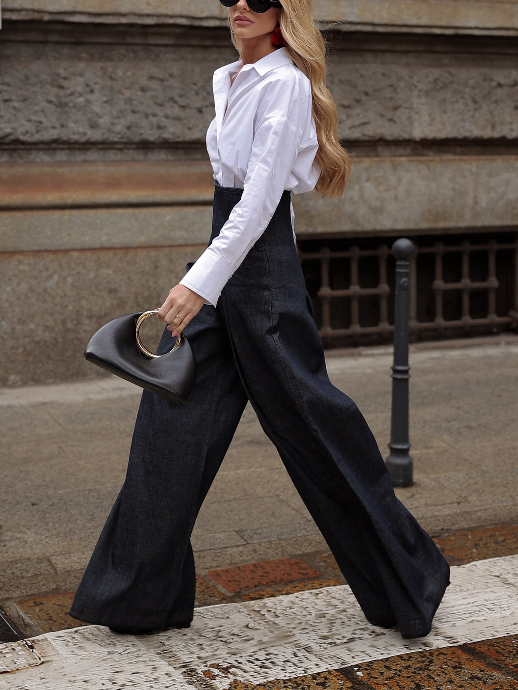 Elegant High-waist Wide-leg Jeans photo 11